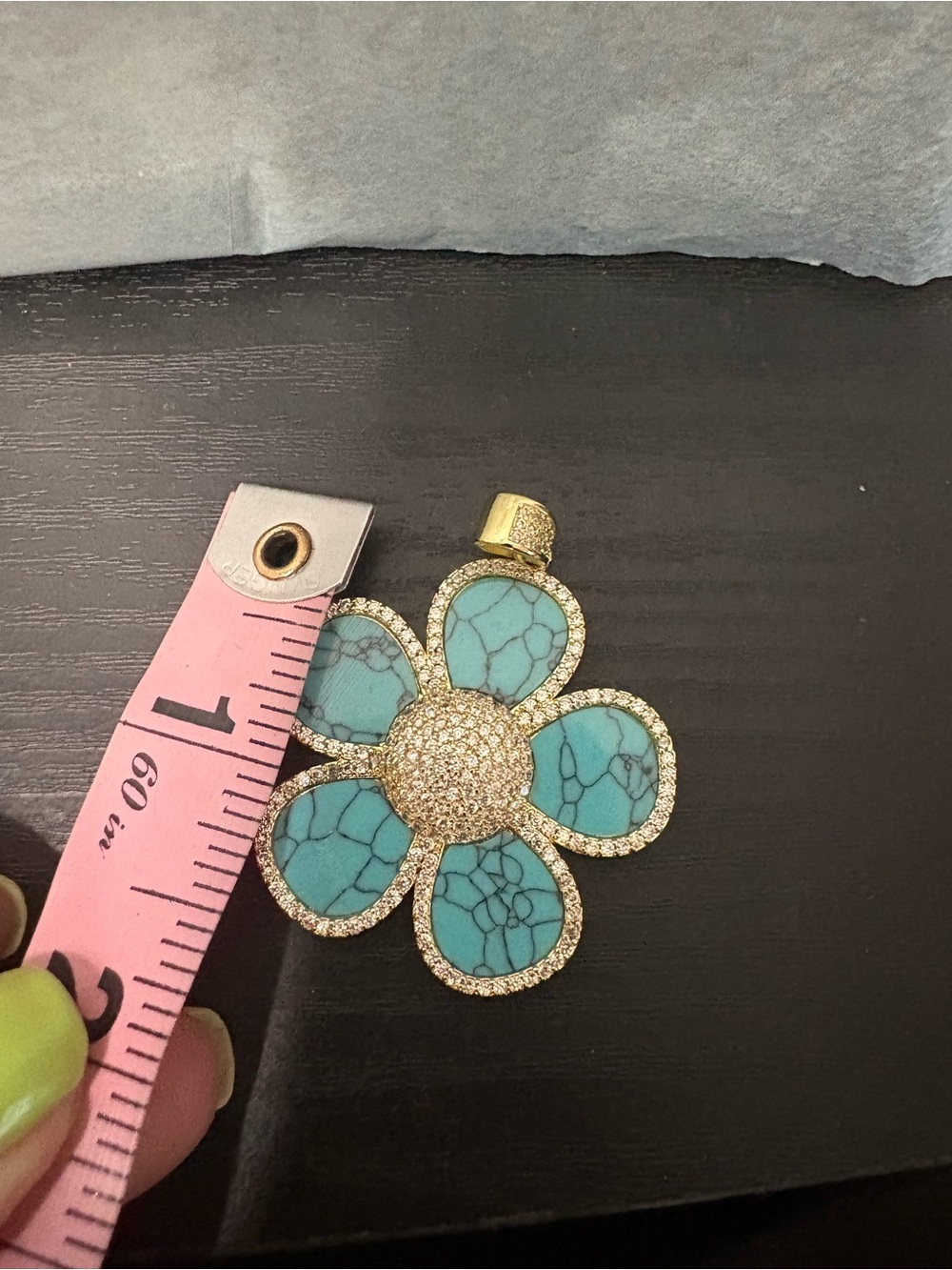 Frieda Rothman Gold & Turquoise Flower Pendant Necklace - Women Jewelry